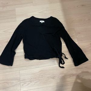 Madewell tie front black top